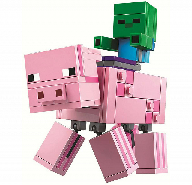 Большие фигурки Minecraft, Свинья и Зомби-ребёнок